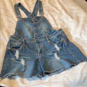 Overall Jean shorts